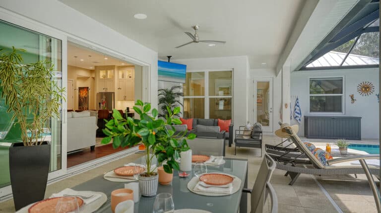 Magnolia House Outdoor Living Dining Space
